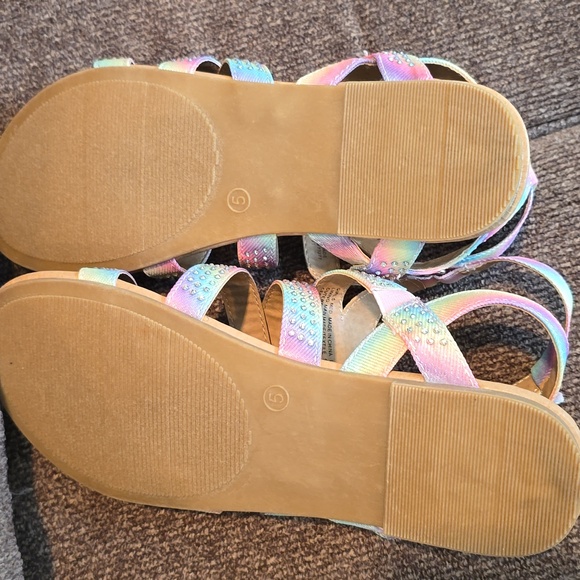 SO BRAND WOMENS MULTI COLOR STRAPPY SANDALS WITH BEADED EMBELLISHMENTS SIZE 5 - Picture 9 of 11